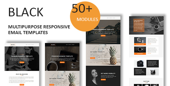 Black - Multipurpose Responsive Email Template With Online StampReady Builder Access