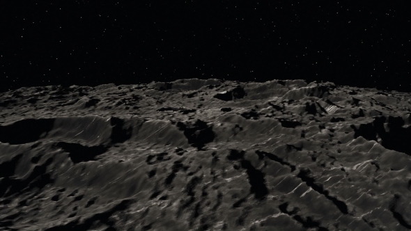 Flying Over the Moon Surface alt