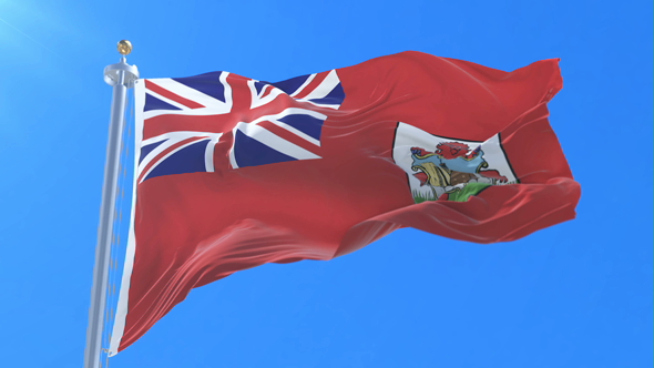 Flag of Bermuda Waving