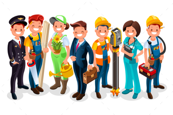 Labor Day Cartoon Characters