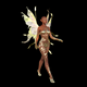 Fashion Beautiful Girl with Fairy Wings is Walking - VideoHive Item for Sale