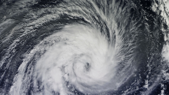 The Hurricane Over the Ocean, Satellite View alt