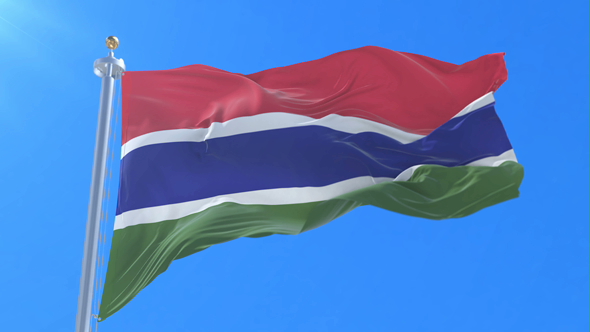 Flag of Gambia Waving