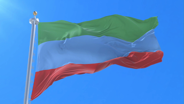 Flag of Dagestan Waving