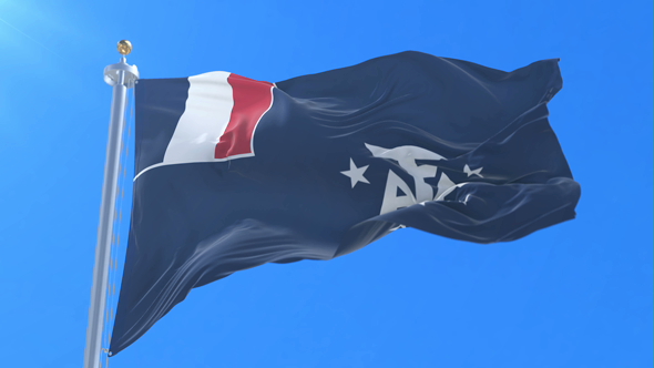 Flag of French Southern and Antarctic Lands Waving