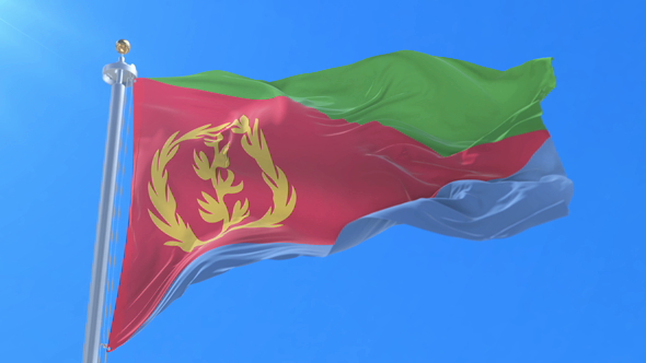Flag of Eritrea Waving