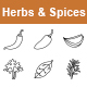 Herbs & Spices outlines vector icons - GraphicRiver Item for Sale