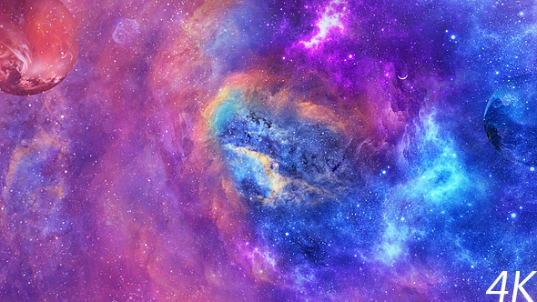 Flying Through Abstract Space Nubulae and Hyper Jump Through Warp Tunnel alt