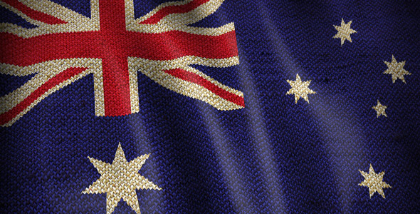 Burlap Flag of Australia