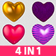 Valentines Love Hearts 4 in 1 - VideoHive Item for Sale