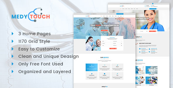 MedyTouch Medical PSD Template