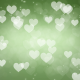 Hearts Bokeh on Green Background - VideoHive Item for Sale