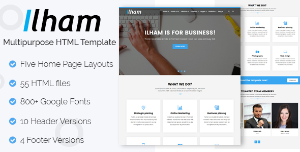 ILHAM - Multi-purpose HTML Template