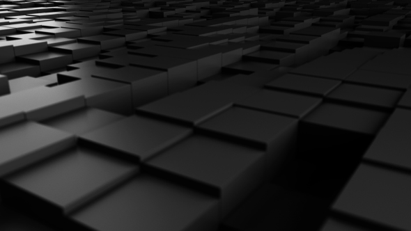 3D Black Cubes Seamless Background alt