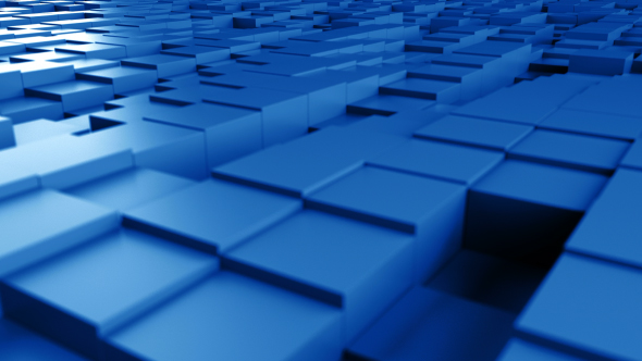 3D Blue Cubes Seamless Background alt