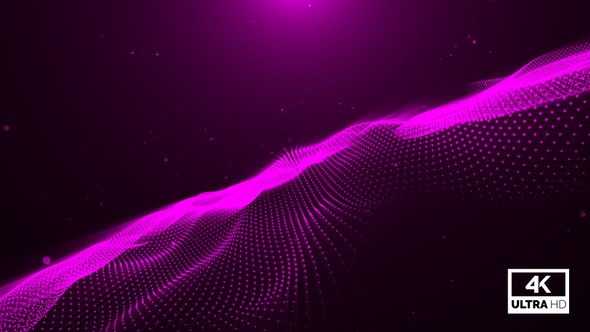 Pink Modern Particles Wave Flow Looped V6