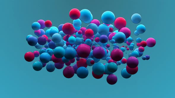 Digitally generated video of bubbles 