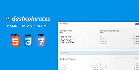 Dashcoin - Historical Market Data + 163 Currencies in Realtime