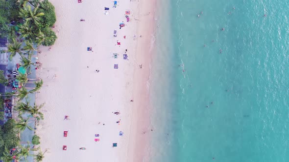 High quality footage.Beautiful sea beach amazing waves Foaming and Splashing on the beach sand