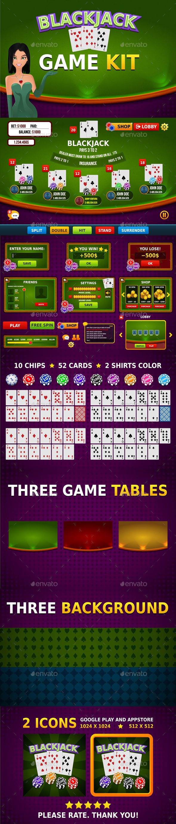 Blackjack Game Assets