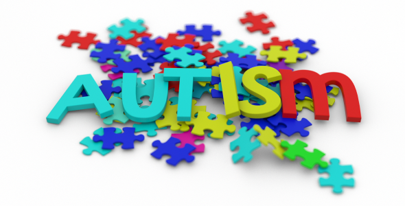 Colorful Puzzle and Word Autism