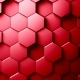 Abstract Hexagons Background Random Motion, Red Color - VideoHive Item for Sale