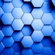 Abstract Hexagons Background Random Motion, Blue Color - VideoHive Item for Sale