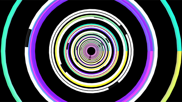 Neon Tunnel Loop Background