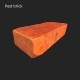 Red brick LOW poly model - 3DOcean Item for Sale