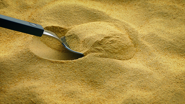 Spoon Scoops Up Food Powder