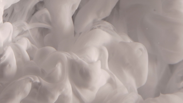 Colored Grey Ink Dropped Into Water. Lovely Bright Metamorphosis. Cuttlefish Ink Splatter. Volume