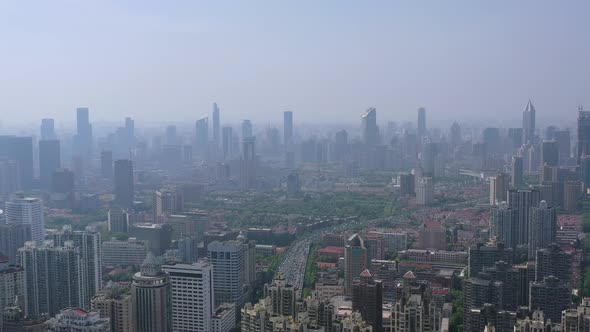 Shanghai City Aerial, China Construction