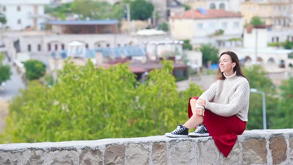 Beautiful Woman on Vacation in Cappadocia