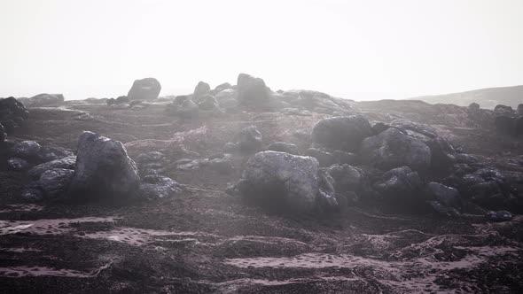 Mountain Landscape Covered with Snow and Ice alt