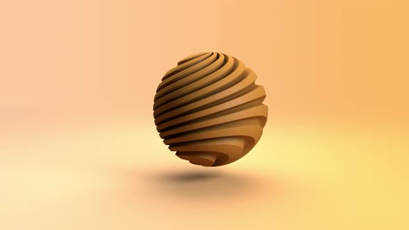 Abstract Background Design Yellow sphere shapeshifting effect deformation twist effect Animation