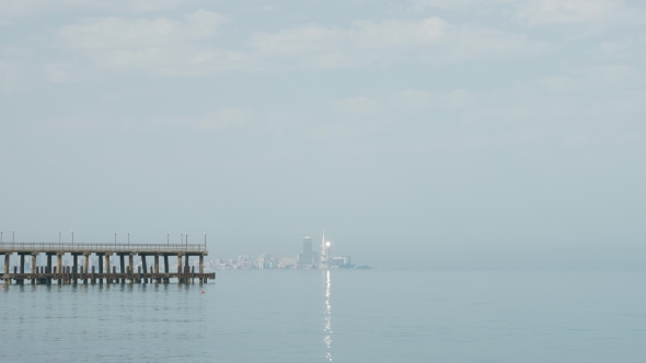 Coastline on the Black Sea. Batumi