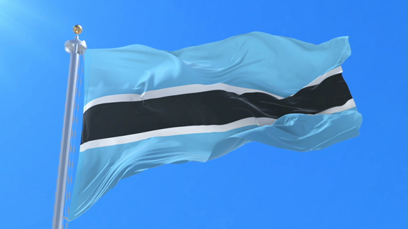 Botswana Flag Waving