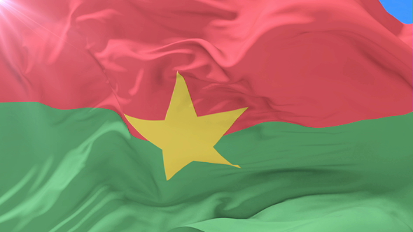 Burkina Faso Flag Waving