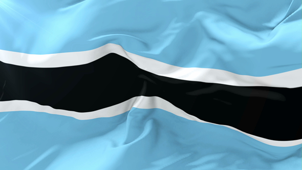 Botswana Flag Waving