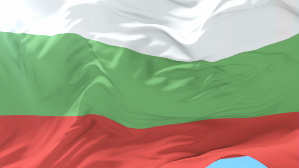 Bulgaria Flag Waving at Wind