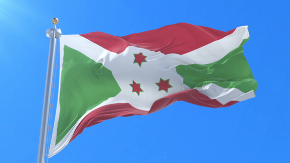 Burundi Flag Waving at Wind alt