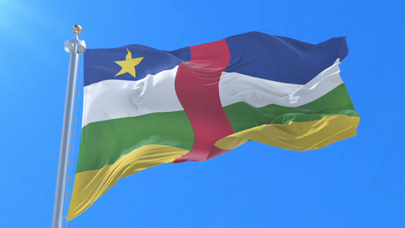 Flag of the Central African Republic Waving