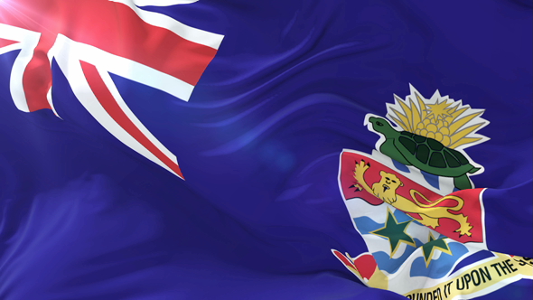 Flag of the Cayman Islands Waving