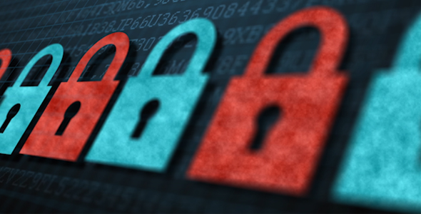 Digital Internet Security Warning Lock