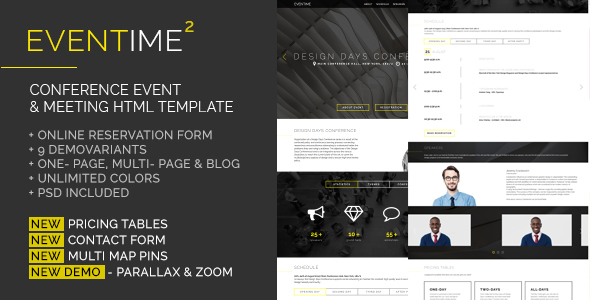 Eventime - Conference Event & Meeting HTML Template