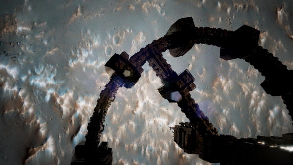 Surveyor Spacecraft Above Mars alt