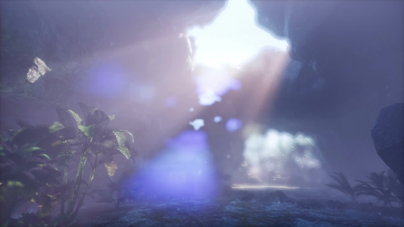 Sun Light Inside Mysterious Cave alt