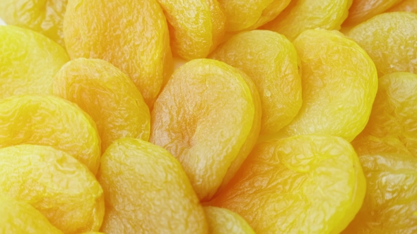 Dried Fruits, Close-ups Rotates Dried Apricots