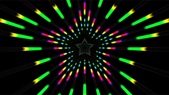 Neon Star Tunnel Loop Background