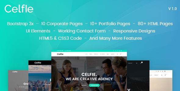 Celfie - Bootstrap 3x Multi-Purpose HTML5 Template